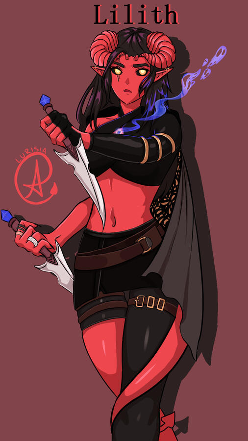 Tiefling Lilith DnD PNG-Model